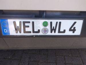 Der Blitzer der Stadt Weilburg, Plakette 2024 (Quelle: private Aufnahme)