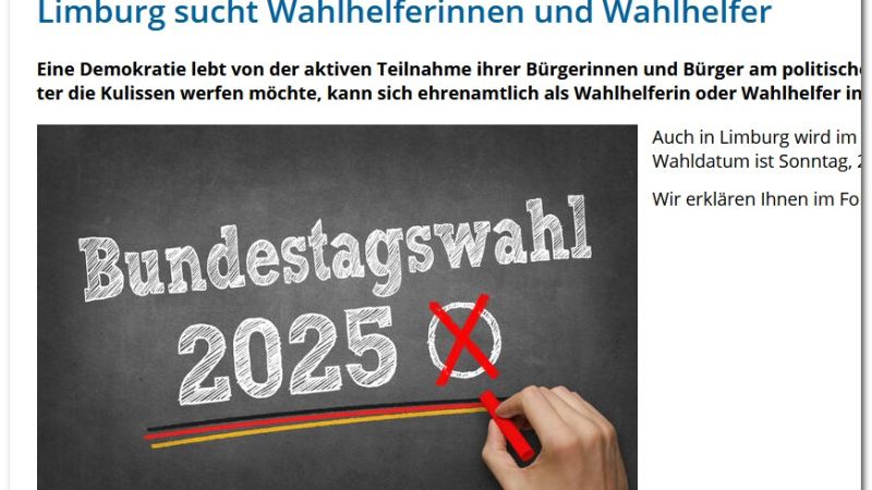 Limburg sucht Wahlhelfer