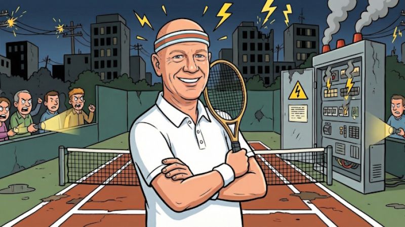 Kai Wegner spielt in der Krise Tennis